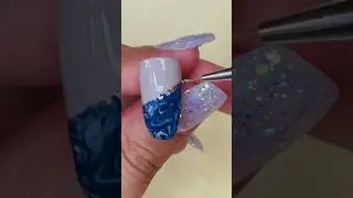 Full Nail Art tutorial link in description#youtubeshorts #marblenailart #nailart #nailarttutorial