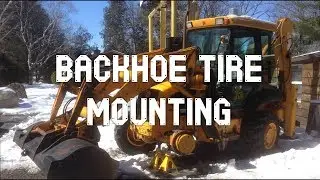 Setting Backhoe Tire Bead