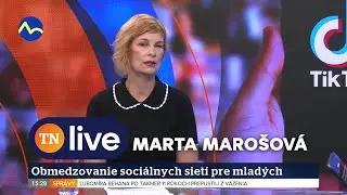 Marta Marošová: Obmedzovanie sociálnych sietí pre mladých| TN live