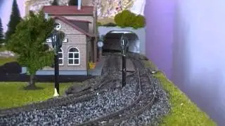 model train layout with signals