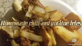 How to make Treasur's homemade chili dogs and cut potato fries.