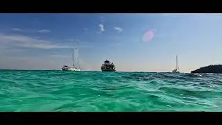 Marble beach Thassos (Greece) 4k