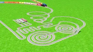 TRAINS CROSSING AROUNDED CIRCLES TRACK 💝 RISKY BUMPY 💖 RAILROAD RAILWORK BEANG 