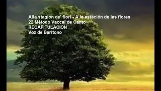 22 Método Vaccai de Canto. RECAPITULACION. Voz de Barítono