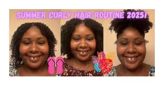 Summer Curly Hair Routine 2025! #summervibe