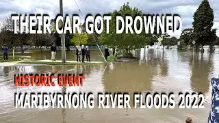 Flooding Maribyrnong River Oct 2022 - Aberfeldie Melbourne Australia