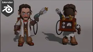 DR TESLA blender character creation (Timelaps)