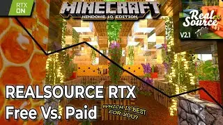 Minecraft Realsource RTX Comparison. Free Vs. Paid. Which is best? | Minecraft Bedrock Windows 10