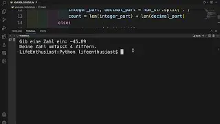 Python | Anzahl der Ziffern einer Zahl bestimmen