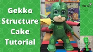 How to make a Gekko PJ Masks 3D Cake. Structure 3D Cake Tutorial.