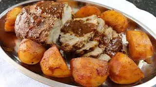 LAGARTO NA PANELA DE PRESSÃO COM BATATAS. ESPECIAL DE NATAL E ANO NOVO.