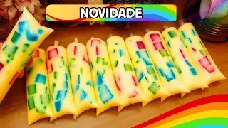 RECEITA VIRAL DE GELADINHO: Testei o Geladinho de Quadradinhos de Gelatina e me surpreendi!