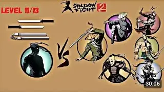 Shadow Fight 2 || Shadow vs Hermit Bodyguards & Hermit || No (Armor) & (Helmet) Only weapon.