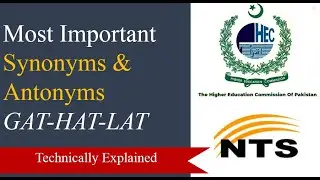 Most Important Synonyms & Antonyms|GAT General|HEC HAT|Verbal section
