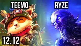 TEEMO vs RYZE (TOP) | Rank 3 Teemo, 5/1/5, 600+ games | KR Master | 12.12