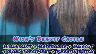#wishsbeautycastle #keratin #highlights #basecolor #Haircut #smoothning #haircareproducts #hair
