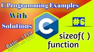 Finding the memory size of data types in c language using sizeof() function | C Programming Tutorial