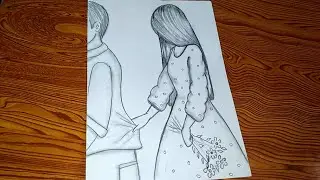 how to draw a romantic couple 👫 | step by step pencil sketch