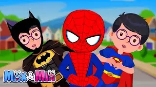 Best Kids Songs! 🦸&zwj;♂️ Baby Shark, Superheroes, Wheels on the Bus & More &ndash; Max and Mia