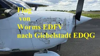 Flug von Worms EDFV nach Giebelstadt EDQG mit der Cessna 172