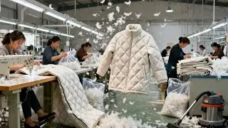 How are down jackets produced?