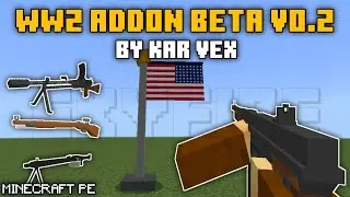 WW2 ADDON BETA V0.2 | 3D GUNS ADDON | MINECRAFT PE 1.21.100