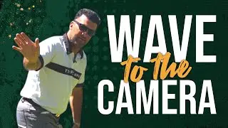 How to swing the golf club by waving to the camera