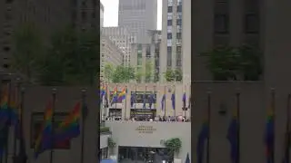 Pride at Rockefeller Center #nyc #nyctravel #rockefellercenter #pridemonth #travelguide #fypシ