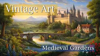 These Medieval Gardens Oil Paintings Are Stunning - 4k - No Sound