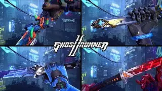 Ghostrunner 2 - All Sword Animations Compilation + Brutal Pack & Deluxe Pack Swords & Gloves