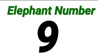 Elephant Drawing 9 Number|Number Drawing|Drawing Number 9 Elephant|How to Draw Elephant Number 9