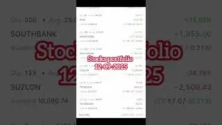 Stocks portfolio 12-02-2025.#portfolio #stockmarket #investment #sip #mutualfunds #sipinindia #trend