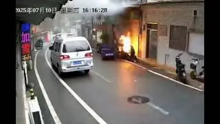 Shocking Electric Bike Explosion in China!