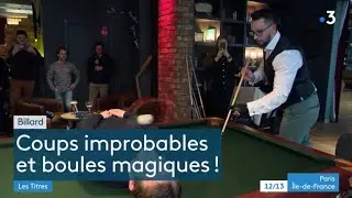 Poolstriker Trickshots on French TV news (pool trickshots)