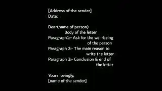 Informal Letter format