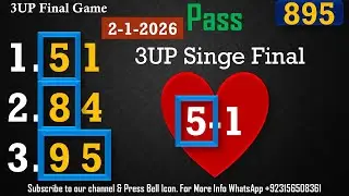 Thailand Lottery 3UP Full and Final Game Update | Single Tip Update 2-1-2026