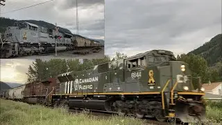 Veterans Unit Meet!!! CP 6644 meets CP Potash Train with CP 7023 in Chase BC
