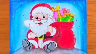 Merry Christmas drawing easy | Santa Claus drawing | Merry Christmas 