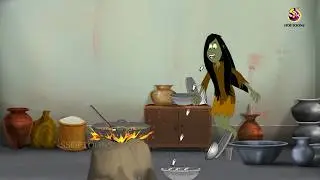 इलिश खाने वाली भूतनी || Horror Comedy Cartoon || Hindi Kahani || Hindi Village Story