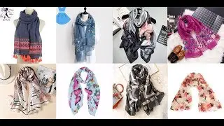 Latest Scarf designs for college/school Girls || Simple Stylish printed Scarf designs