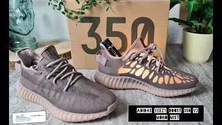 Yeezy Boost 350 V2 Mono Mist - On Feet and Check