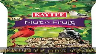 Kaytee Wild Bird Food Nut & Fruit Seed Blend For Cardinals, Chickadees, Nuthatches, Woodpeckers and