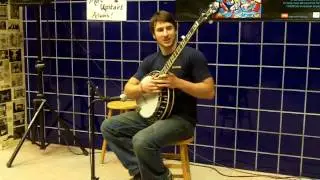 Wareham High School's Jacob Lowe plays the banjo