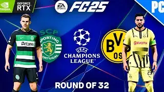 FC 25 - Sporting vs Dortmund | UEFA Champions League 2024/25 Round of 32 1st Leg Full Match