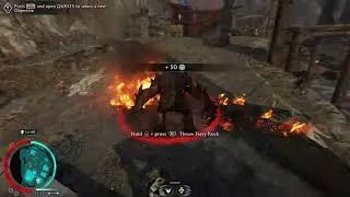 Shadow of War: The elusive Fire Graug gameplay!