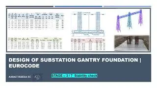 Stage 3 |  Stability check for Substation Gantry foundation | Eurocode |