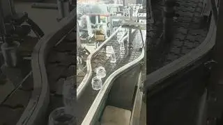 The automatic sorting process of large and small glass bottles #technology #machine