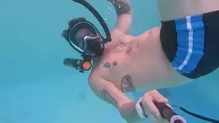 0.5L Mini Scuba Tank Portable Diving Breathing Apparatus K2 Full Face Snorkel Mask Set