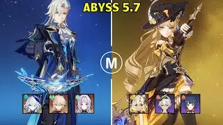 C3 Neuvillette Hyper Carry & C2 Navia Double Pyro - Spiral Abyss 5.7 Floor 12 9 stars Genshin Impact