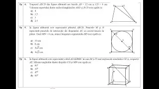 Simulare EN matematică ISJ Sibiu- februarie 2025 - Subiectele I şi II